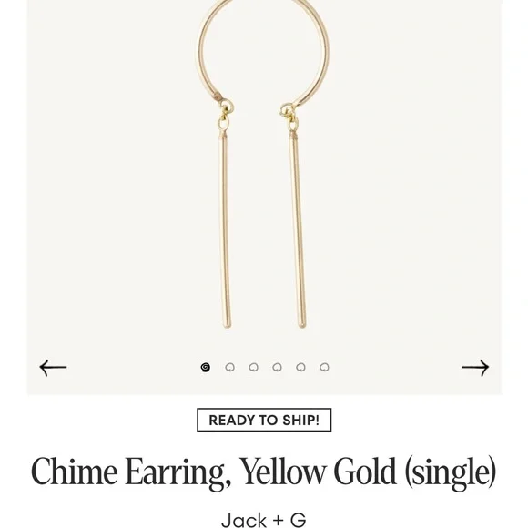 PAIR Catbird 14k Gold Chime Earrings PAIR - Picture 2 of 2